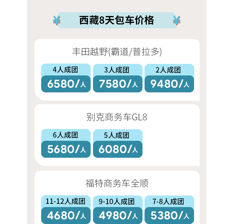 西藏旅游·拉萨、林芝、珠峰、阿里、川藏线包车一价全含（酒店、门票、餐费）